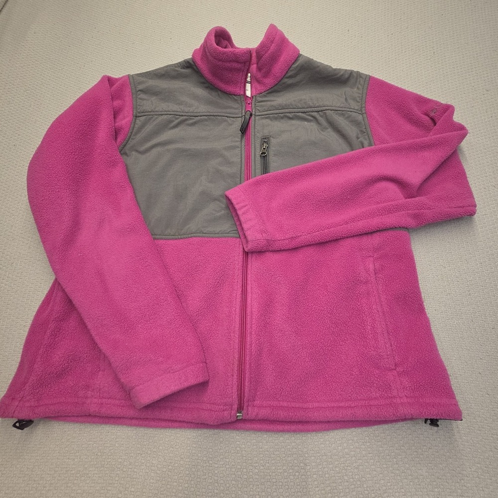 Women's Columbia Full-Zip Fleece Jacket – Hot Pink / Dark Grey Colorblock XL